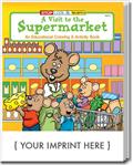 CS0580 A Visit To The Supermarket Coloring And Activity Book With Custom Imprint